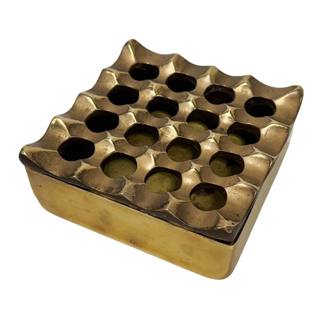 Vintage Beck and Jung Style Sculptural Brass Ashtray For Sale In Kansas City - Image 6 of 10