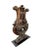 Rustic European Arteriors Carved Wood Architectural Lyre Harp Figure / Statue, Lisa Luby Ryan Collection For Sale - Image 3 of 5