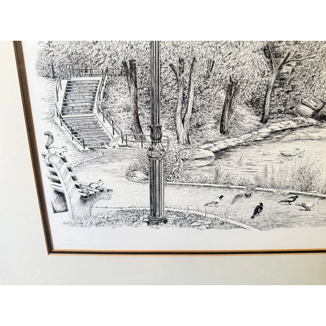 1979 Signed Lithograph of Central Park New York by Delbart Duchein For Sale In Washington DC - Image 6 of 9