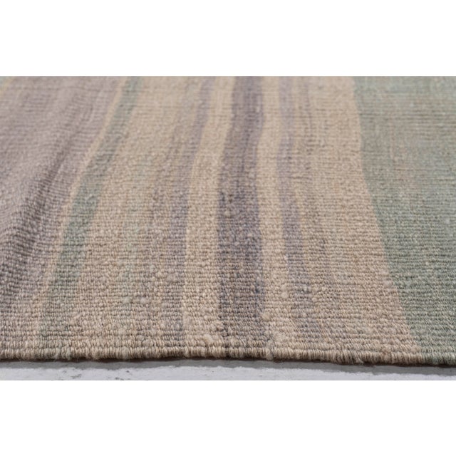 Contemporary Vintage Circa 1940 Tan Turkish Kilim Flatweave Rug 4ft 11in X 13ft 1in For Sale - Image 3 of 14