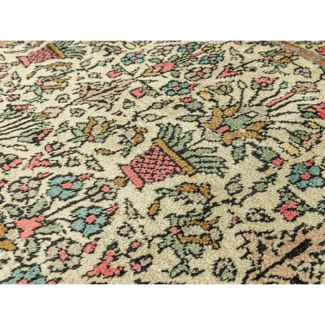 1960s Vintage Silk Rug, 1960s For Sale - Image 5 of 11