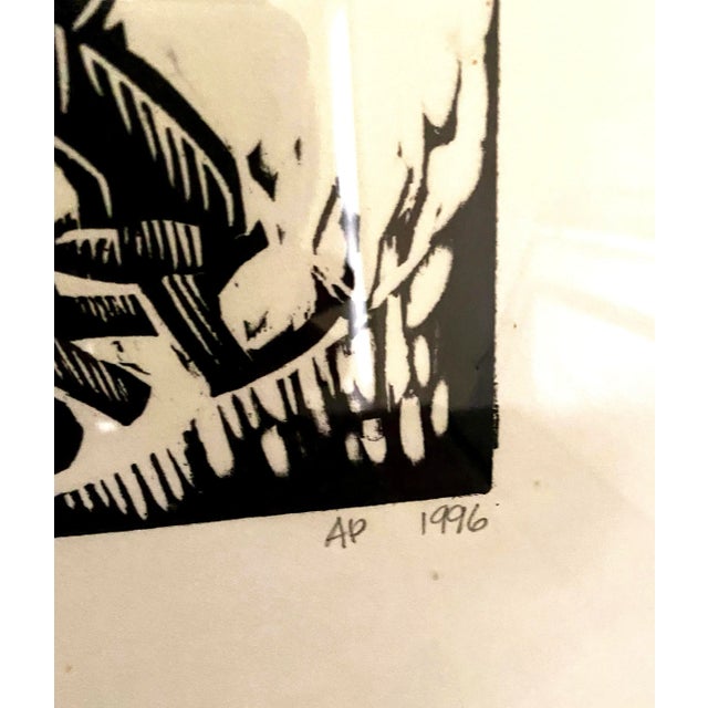 Taos Society of Arts "I Broke My Spoke" Artist's Proof Woodblock Print by Dean Porter, Framed For Sale - Image 9 of 13