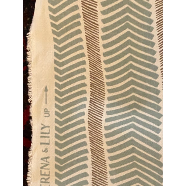 Traditional Serena & Lily Herringbone Fabric 2 1/2 Yards For Sale - Image 3 of 5
