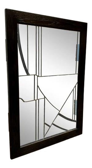 Abstract Leaded Glass Window