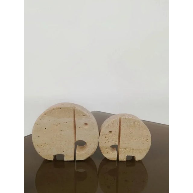 Mid-Century Modern Travertine Sculpture Elephant Paperweights attributed to the Fratelli Mannelli, 1970s, Set of 4 For Sale - Image 3 of 10
