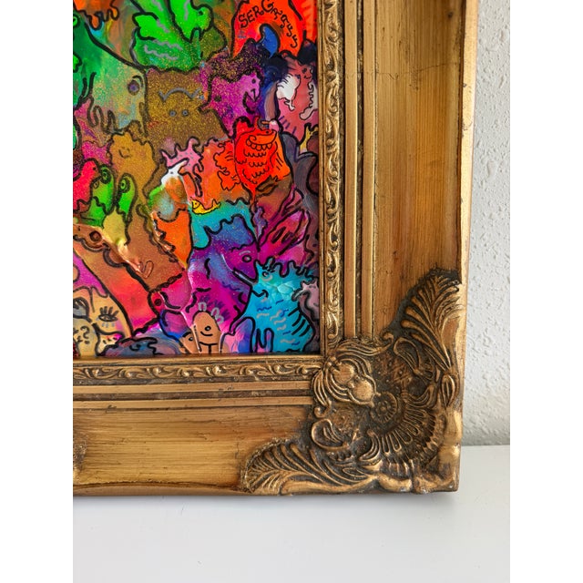 Original Abstract Painting Serg Graff "Beautiful Chaos" Surreal Fantasy, Coa For Sale - Image 9 of 10