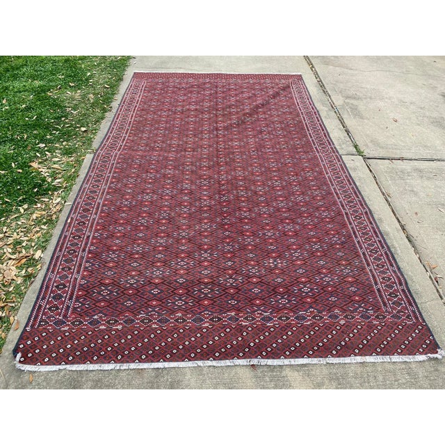 Antique Armenian Handmade Embroidered Soumak Area Rug For Sale - Image 13 of 13