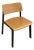 1970s Mid-Century Modern Industrial Plywood and Black Metal Stacking Chair For Sale