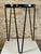 Rare tripod stool model 75, created and edited by Florence KNOLL in 1948, with black melamine seat, some visible gaps on...