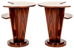 Art Deco Rosewood Side Tables or Nightstands, Set of 2