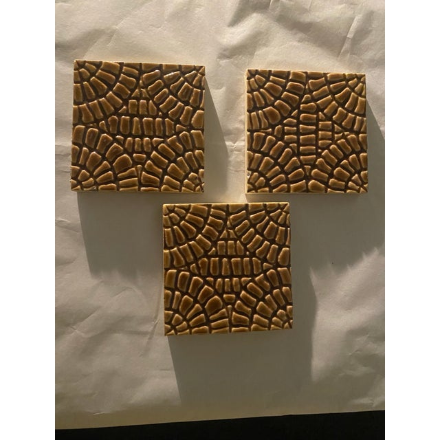 Early 19th Century 1880s J. & j.g. Low Art Tile Works Chelsea Ma Aesthetic Movement Tiles - Set of 3 For Sale - Image 5 of 11