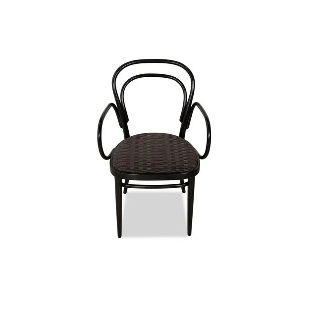 Model 214 Dining Chairs in Black Wood from Thonet, Set of 6 For Sale - Image 12 of 16