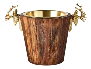 Wine Cooler with Brass Stags Head