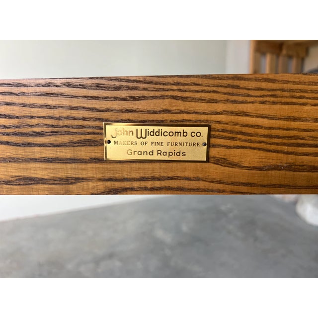 Vintage John Widdicomb Burl Wood Glass Top Cocktail Table For Sale - Image 9 of 12