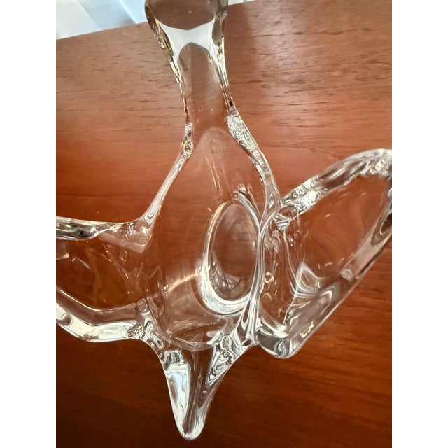 Vintage Mid-Century Modern French Crystal Dove Bird Bowl by Princess House For Sale - Image 4 of 12