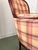 Vintage Madras Plaid Silk Upholstered Accent Chair Made by Owners Select HighPoint North Carolina, Pink Plaid Silk Chair Custom Made For Sale - Image 16 of 18