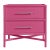 Verona Two-Drawer Nightstand in Hot Pink For Sale In West Palm - Image 6 of 6