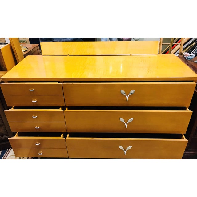 MidCentury Modern Huntley Blonde Wood Lowboy Dresser Chairish