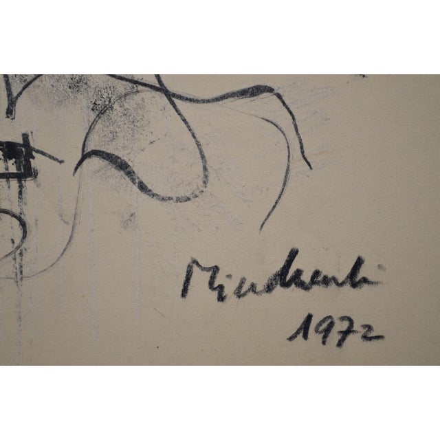 László Mindszenti, Figure, Ink on Paper on Cardboard, 1972 For Sale - Image 9 of 15