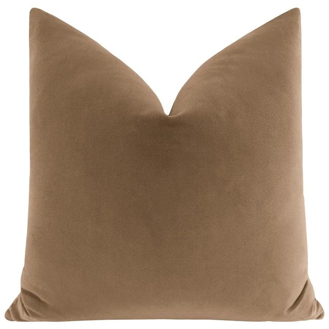 Pair of beautiful custom-made luxury Designer pillows in a Nutmeg colorway. Meticulously handcrafted with serged interior...
