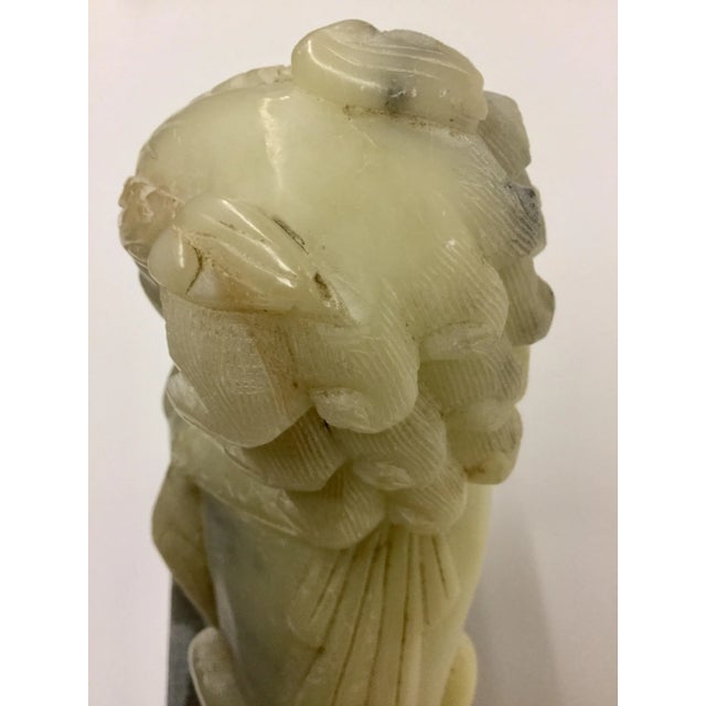 Vintage Chinese Art Soapstone Guard Lion For Sale - Image 4 of 11