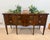 Elegant vintage mahogany sideboard or buffet with graceful serpentine front, tapered legs, and beautiful figured wood...