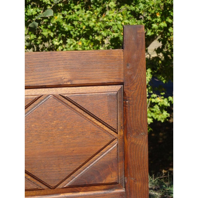 Brown Louis XIII Wooden Chest Armchair For Sale - Image 8 of 14