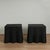 Chic pair of mid century inspired ghost drapery square stands handcrafted with a durable metal frame ambitiously wrapped...