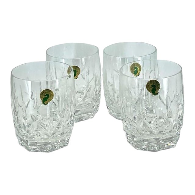 Waterford Crystal "Westhampton" Double Old-Fashioned Glasses Rocks - Set of 4 For Sale