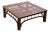 Altavista Lane Rustic European Style 38" Square Accent Glass Panel Coffee Table For Sale