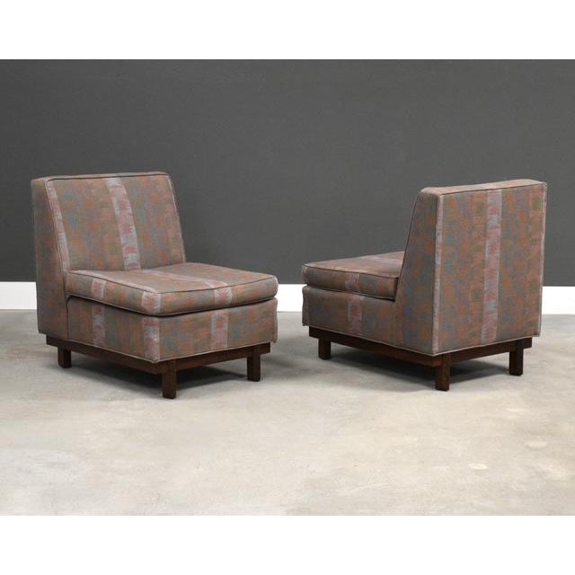 Mid-Century Modern 1950s Frank Lloyd Wright Taliesin Slipper Lounge Chairs - A Pair For Sale - Image 3 of 13