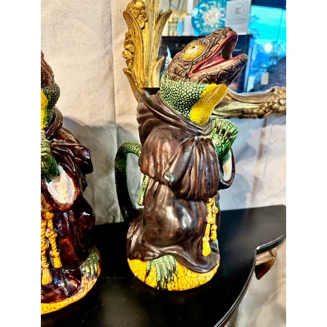 Portuguese Lizard-Monk Jug by Manuel Marfa For Sale - Image 14 of 17