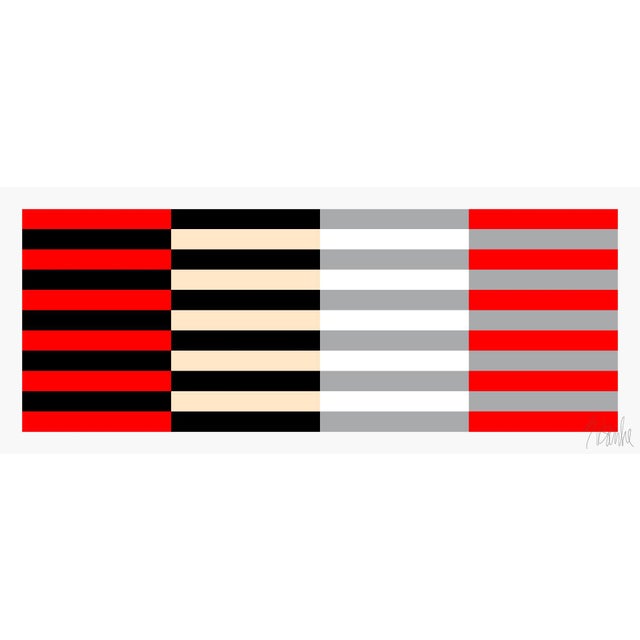 Interweaving of Four Colors Fine Art Print 12" X 28" by Liz Roache For Sale In Boston - Image 6 of 6