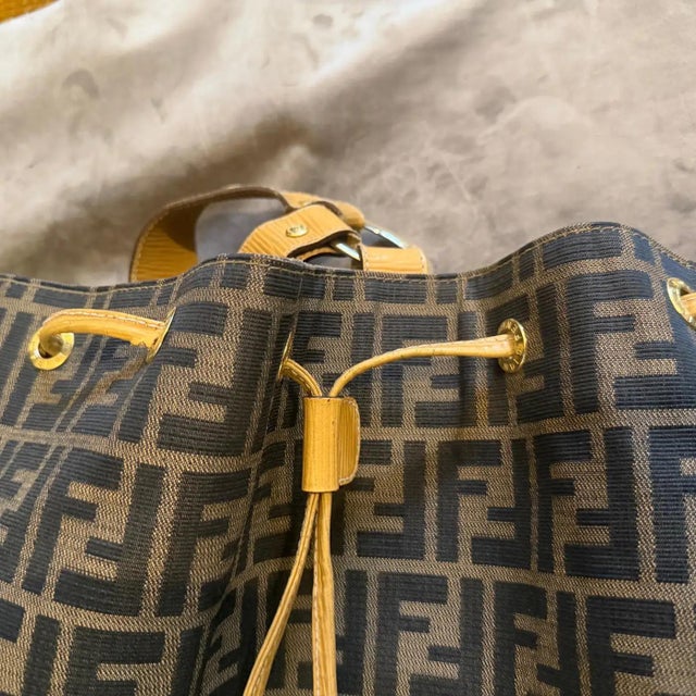 1980s Vintage Zucca Monogram Canvas Back Pack by Fendi For Sale - Image 10 of 16