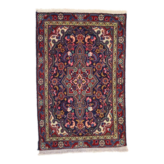 Vintage Persian Hamadan Rug - 01'10 X02'10 For Sale