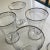 Mid-Century Modern Vintage Clear Glass Silver Rim Parfait / Juice Glasses- Set of 6 For Sale - Image 3 of 9