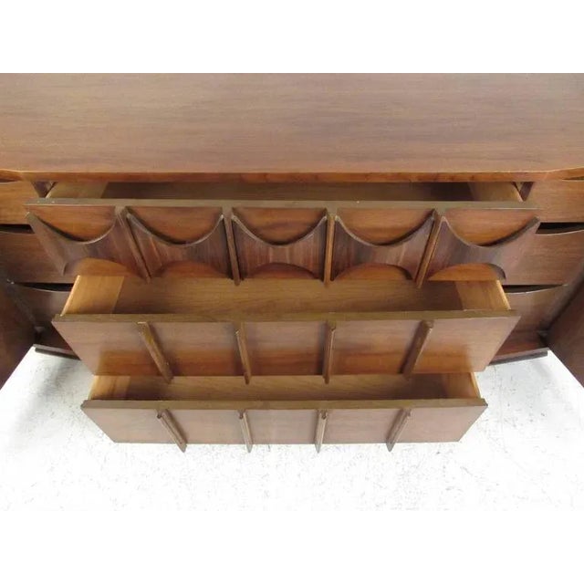 Wood Mid-Century Walnut Perspecta Style Dresser For Sale - Image 7 of 11