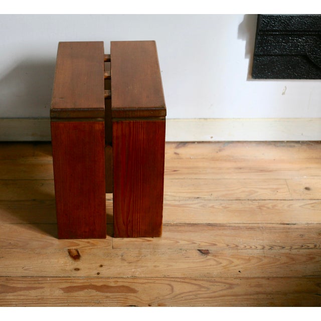 1960s Large Stool by Charlotte Perriand for Les Arcs, France, 1960s For Sale - Image 5 of 13