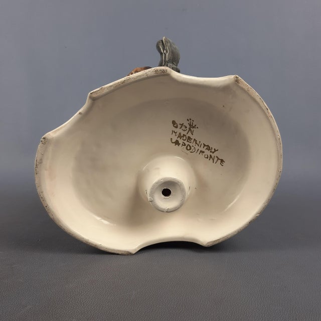 Vintage Ceramic Sculpture of Seated Merchant from Capodimonte, 1960s For Sale - Image 12 of 15