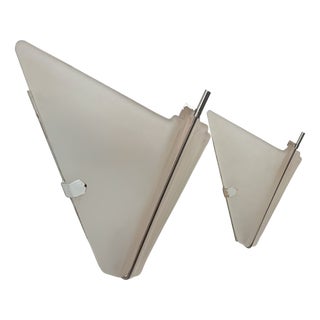 Vintage Wall Lights in Murano Glass and Chromed Metal, Italy, 1970, Set of 2 For Sale