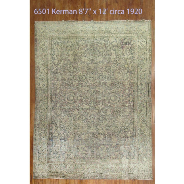 Lavender Antique Kerman, 8'7'' X 12' For Sale - Image 13 of 13