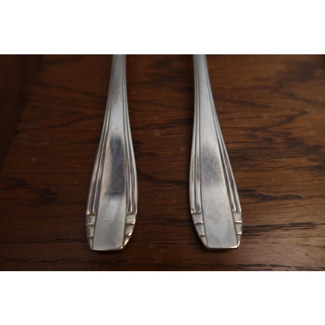 Metal Silver-Plated Flatware with Case, 1950s, Set of 149 For Sale - Image 7 of 12