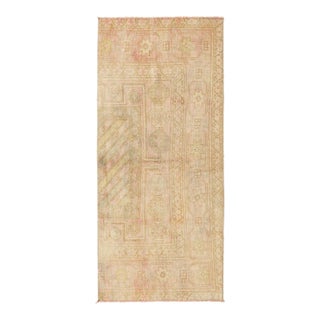 Washed Out Vintage Rug Fragment - 2`3″ X 4`11″ For Sale