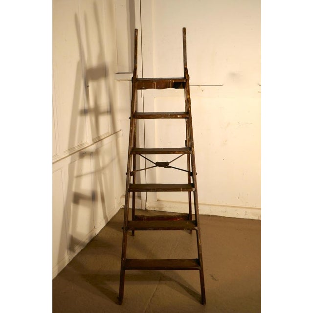 Paint Splattered Simplex Safety Step Ladder, 1900s For Sale - Image 6 of 8