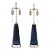 Large MidNight / Sapphire Blue Lamps by Carl Fagerlund for Orrefors. - A Pair For Sale