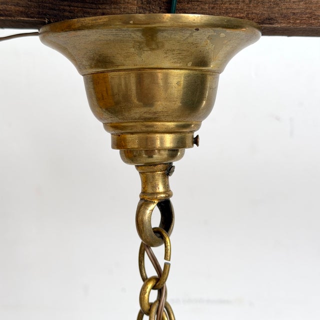 Louis XVI Style Brass Lantern Pendant Light, 1930s For Sale - Image 6 of 9
