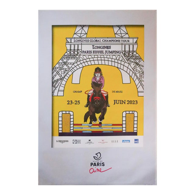 2023 French Sporting Bus Shelter Advertisement, Horse Jumping, Longines Global Champions Tour, Paris For Sale
