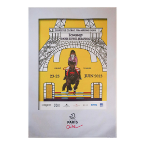 2023 French Sporting Bus Shelter Advertisement, Horse Jumping, Longines Global Champions Tour, Paris