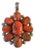 Vintage Large Coral and Sterling Silver Pendant For Sale