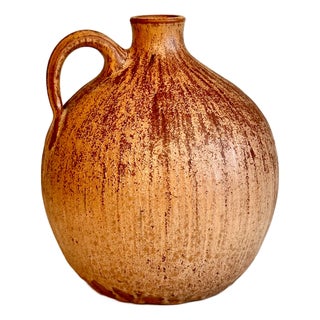 Studio Ceramic Vase with Earthy Flowing Glaze by Elke & Elmar Kubicek, Germany, 1980s For Sale